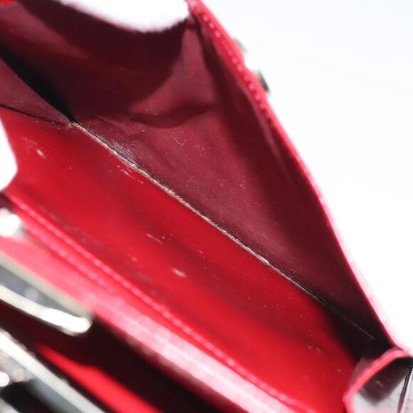 SAINT LAURENT Hand Bag Leather Red Auth - Picture 14 of 16